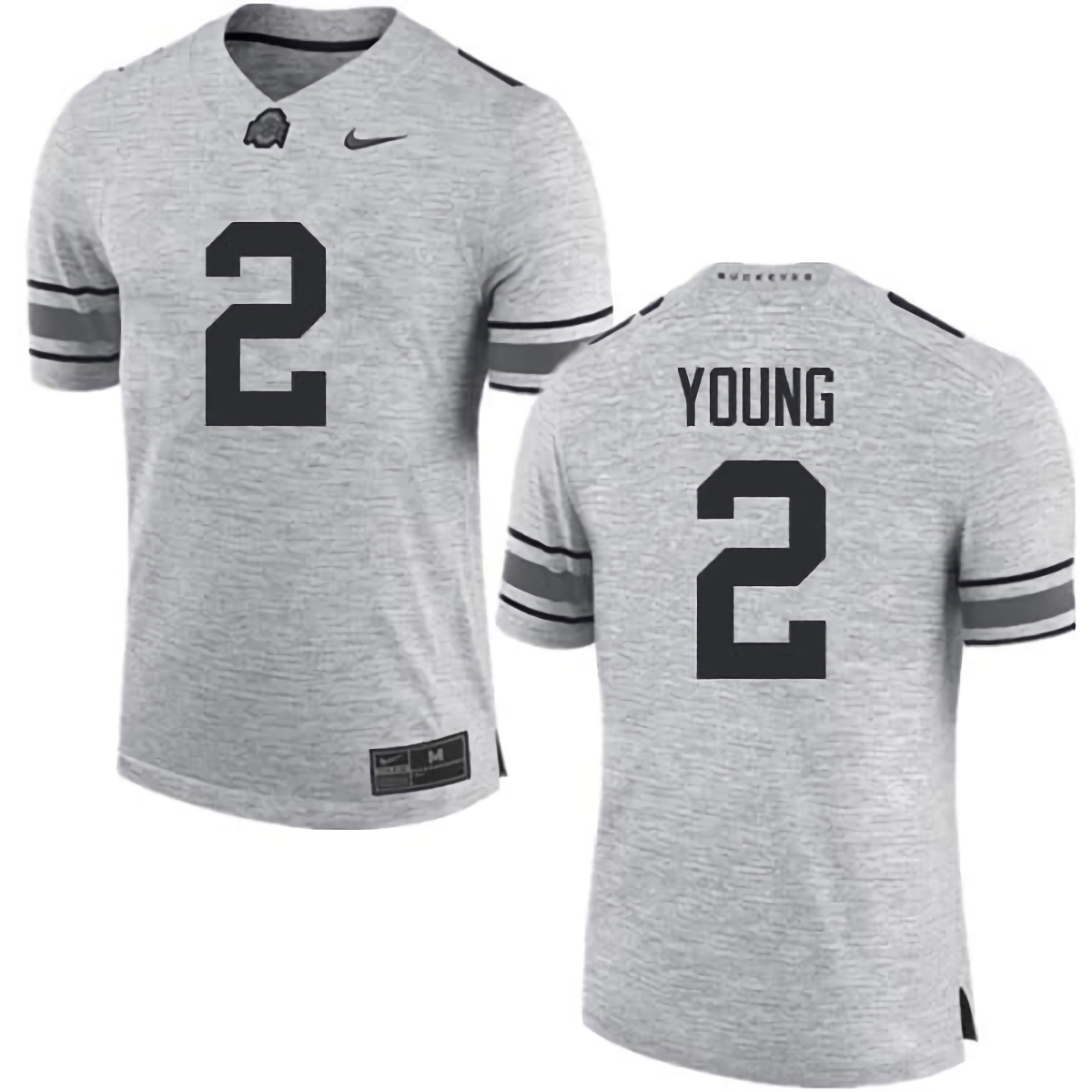Chase Young Ohio State Buckeyes Men's NCAA #2 Nike Gray College Stitched Football Jersey ANY2556CM